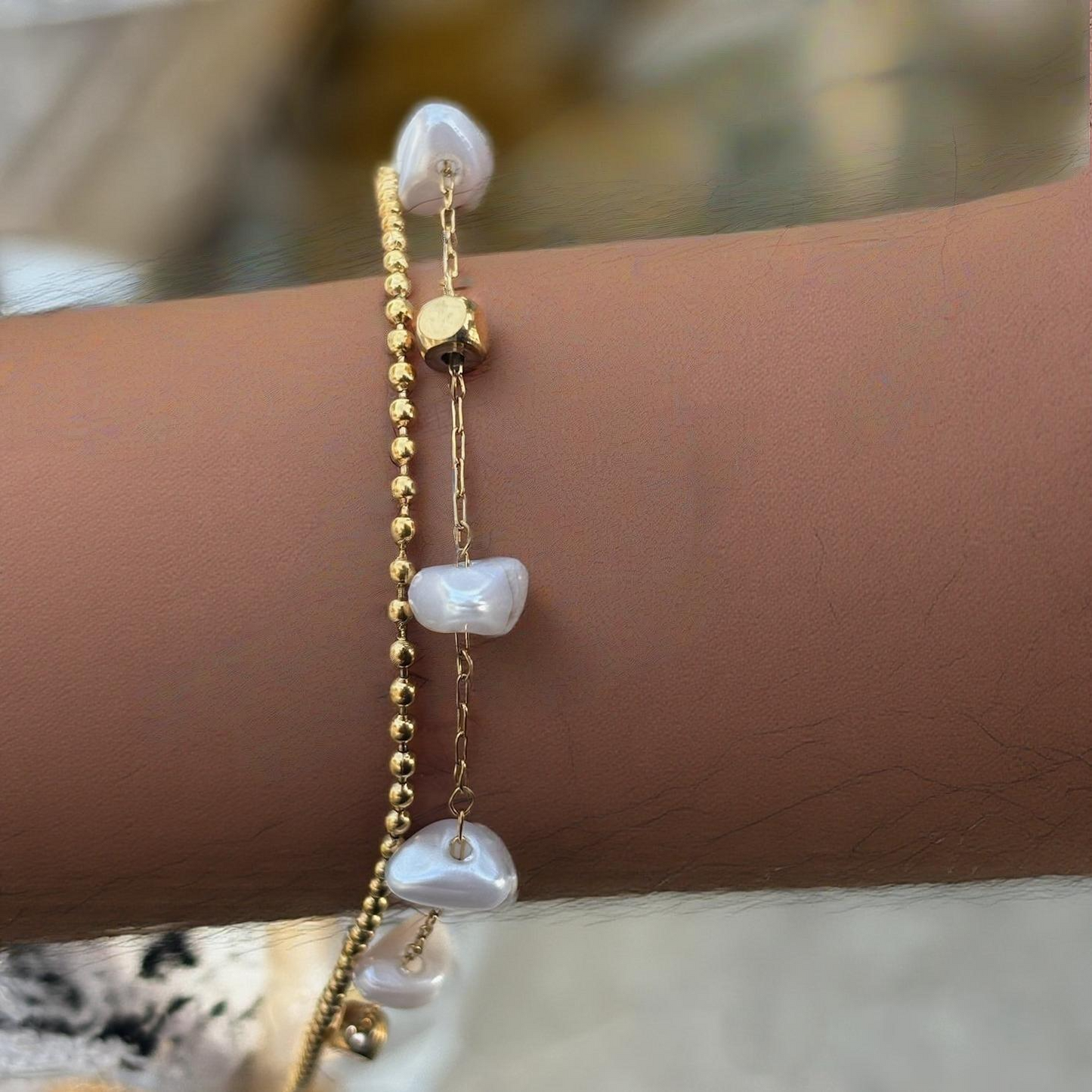 Chaîne de cheville dorée minimaliste élégante été plage