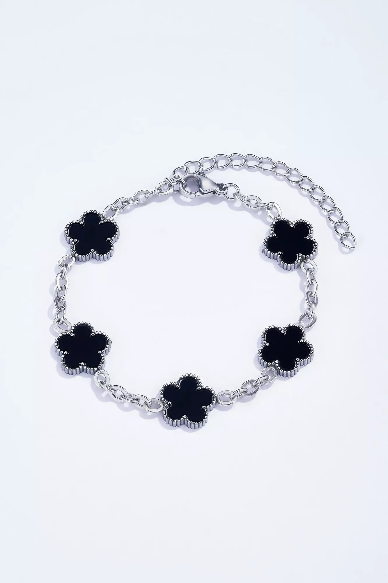 Bracelet acier inoxydable 20cm noir argent homme urbain contemporain